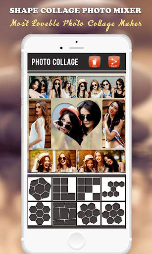 100  Photo Shape Collage Mixer screenshot 1