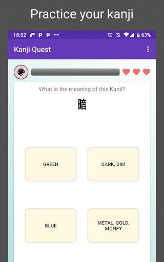 Kanji Quest - study for JLPT in a fun Kanji Game ! screenshot 1