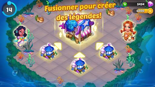 Merge Mermaids-magic puzzles screenshot 1