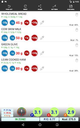 Zone Diet Free screenshot 10
