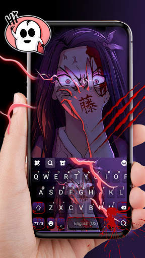 Ghost Girl Keyboard Background screenshot 1