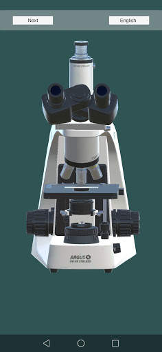 Partes del microscopio en 3D screenshot 3