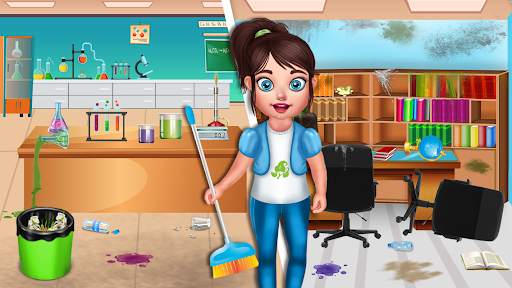 Baby Girl School Cleaning - Keep your school Clean screenshot 3