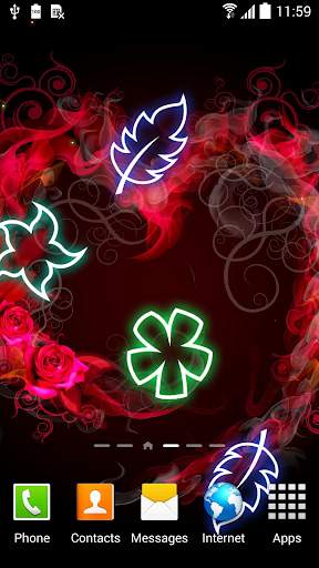Glowing Flowers Live Wallpaper screenshot 2