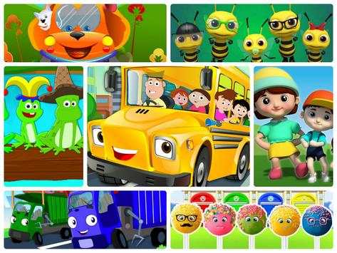 wheels on the bus go Nursery Rhymes Kids videos screenshot 1