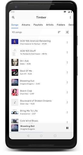 TimberX Music Player screenshot 1
