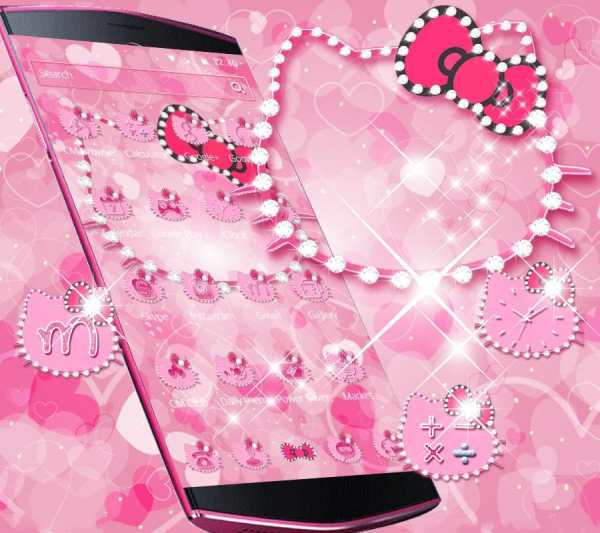 Pink Kitty Diamond Theme screenshot 2