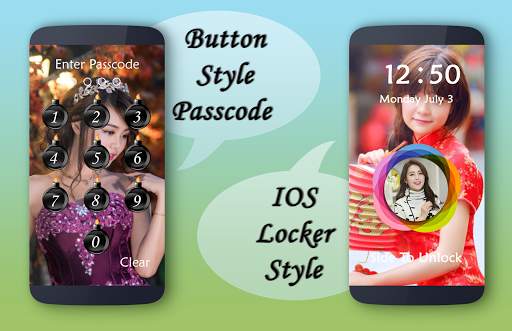 Girls Lock Screen 1 تصوير الشاشة