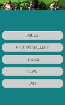 Codes of Gta 5 (unofficial) screenshot 1