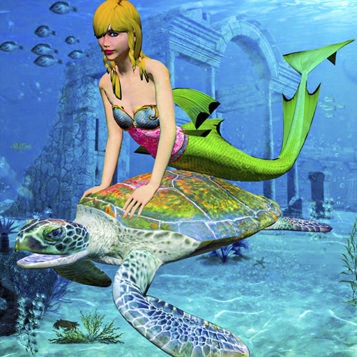 Cute Mermaid World Vs Turtles – Sea World Games icon