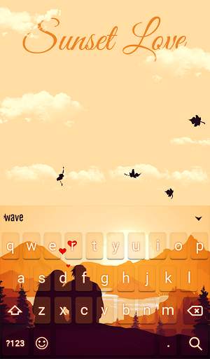 Sunset Love Animated Keyboard   Live Wallpaper screenshot 2