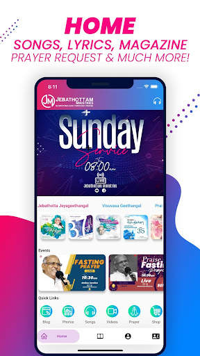 Jebathottam Official : Songs, Lyrics & Shop screenshot 1