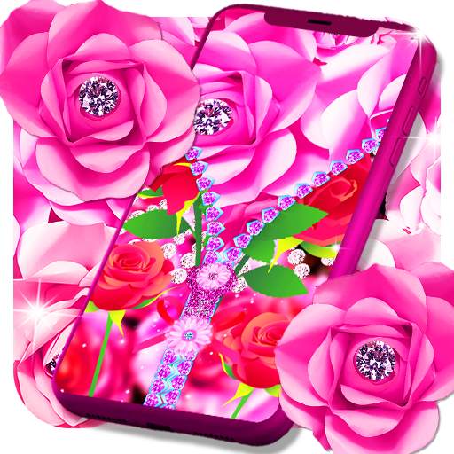 Zipper diamond flower locker 9.2