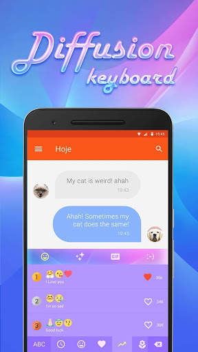Diffusion Emoji Keyboard Theme screenshot 3