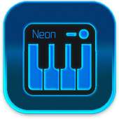 Neon piano simulator logo