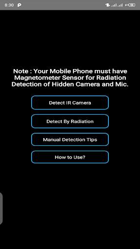 Hidden IR Camera & Mic Detecto screenshot 1