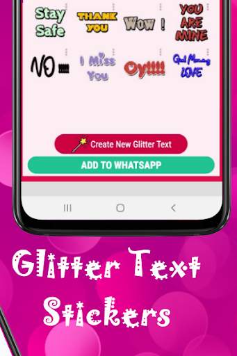 Animated Gliter Text Sticker Maker for WA screenshot 2