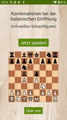 Italienische Eröffnung mit weiß. Stück Lite screenshot 1