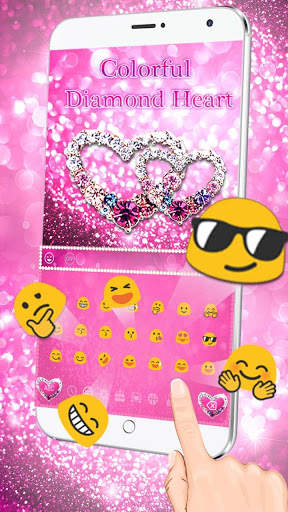 Colorful Diamond Heart Keybaord screenshot 2