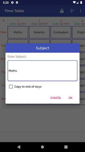 Time Table скриншот 3