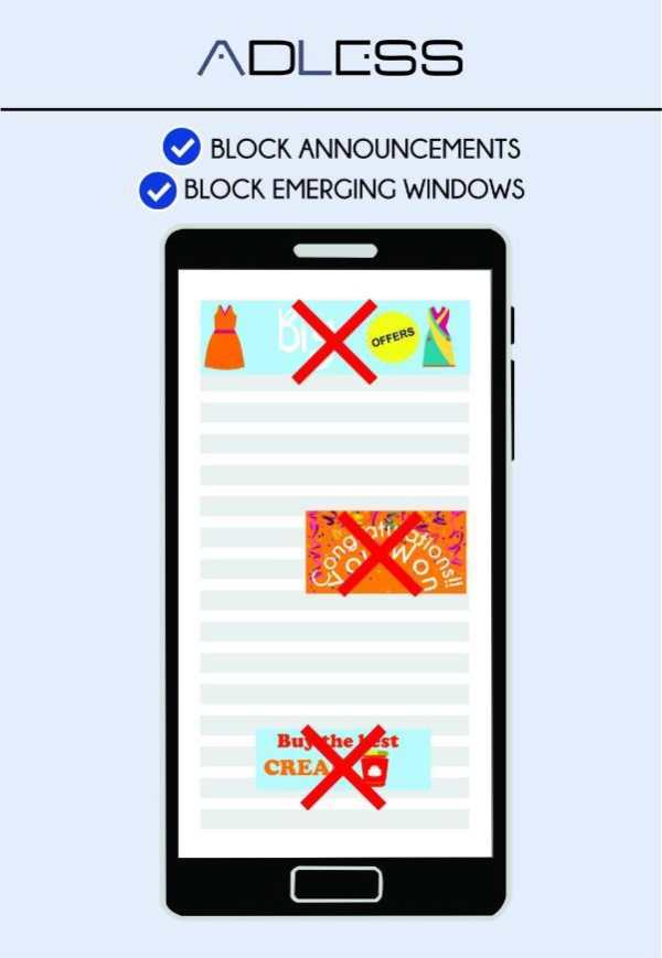 Adless Browser - Adblock for Android screenshot 1