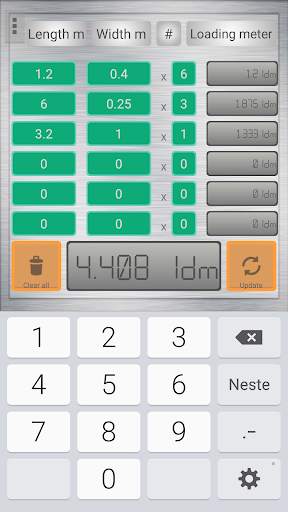Loading Meter Calculator 2 تصوير الشاشة