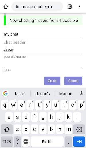 Mokkochat, private anonymous messenger screenshot 2