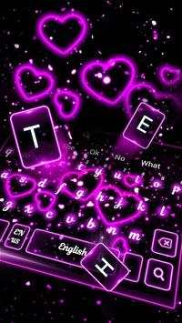 Sparkling Neon Love Keyboard screenshot 2
