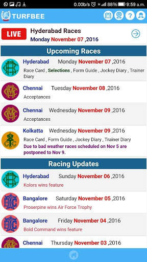 TURFBEE - India Horse Racing screenshot 1