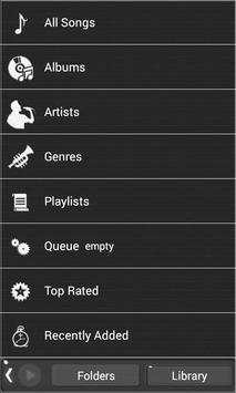 Poweramp Skin Dark Minimal скриншот 4