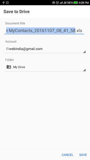 Import Export Contacts Pro 11 تصوير الشاشة