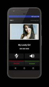 Cute Girl Fake Call App Free 1 تصوير الشاشة