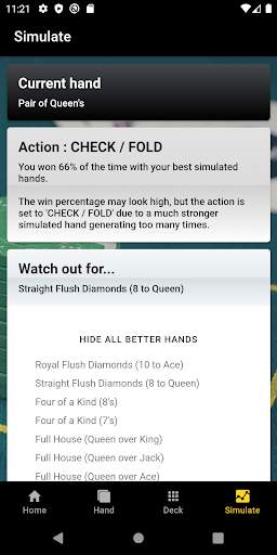 Poker Odds Emulator Lite screenshot 3