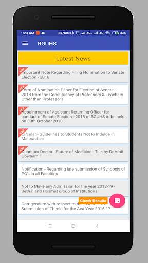 RGUHS: Results, Old Question Papers, Alerts - 2020 screenshot 2
