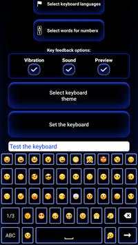 Neon Blue Keyboard Theme screenshot 2