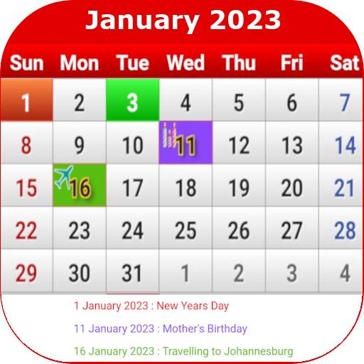 South African Calendar 2.0.1