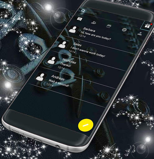 أسود جديد موضوع SMS 1 تصوير الشاشة