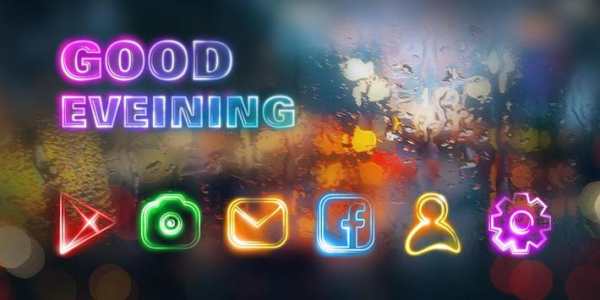 Good Evening V Launcher Theme screenshot 5
