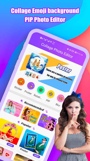 Collage Emoji background PIP Photo Editor screenshot 1