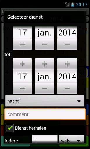 Mijn Rooster Shift Schedule screenshot 2