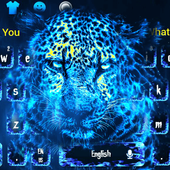 ikon Blue Leopard Keyboard Theme