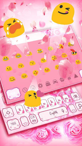 Cinta Pink Rose Keyboard screenshot 3