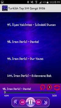 Turkish Top 100 Songs 2016 screenshot 5