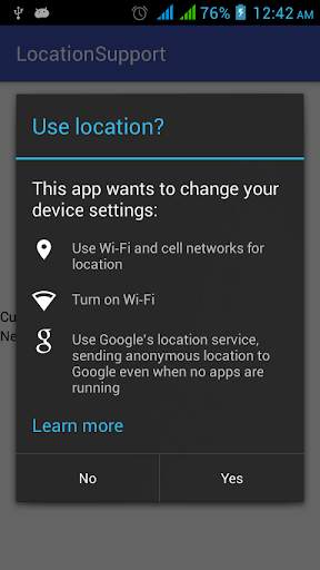 Location Support screenshot 2