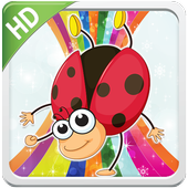Coloring game-book for kids icon