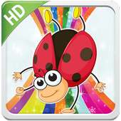 Coloring game-book for kids logo