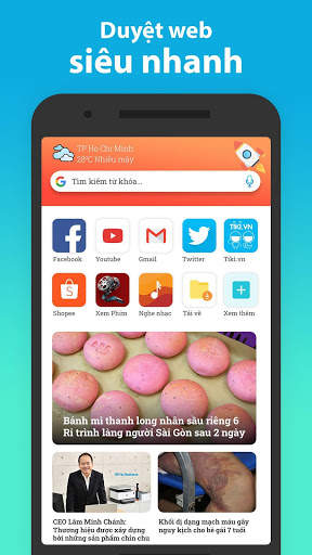 Trình Duyệt Mini - Cực Nhanh, Cực Nhẹ, Vô Đối screenshot 1