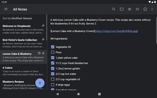 Simplenote screenshot 8