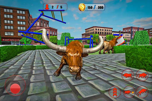 Angry Bull City Attack: Wild Bull Simulator Games screenshot 7