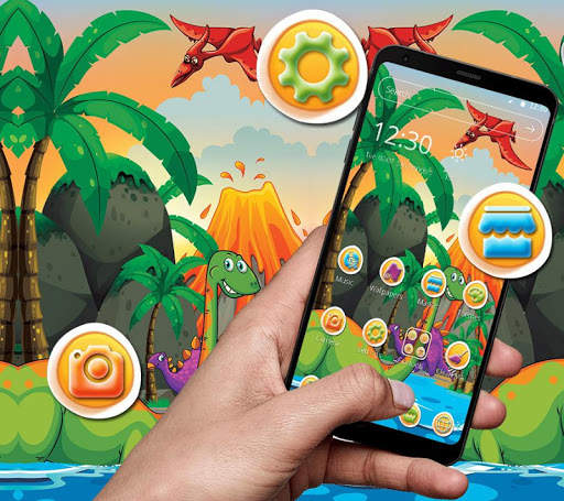Cartoon Green Nature Dragon Theme screenshot 2